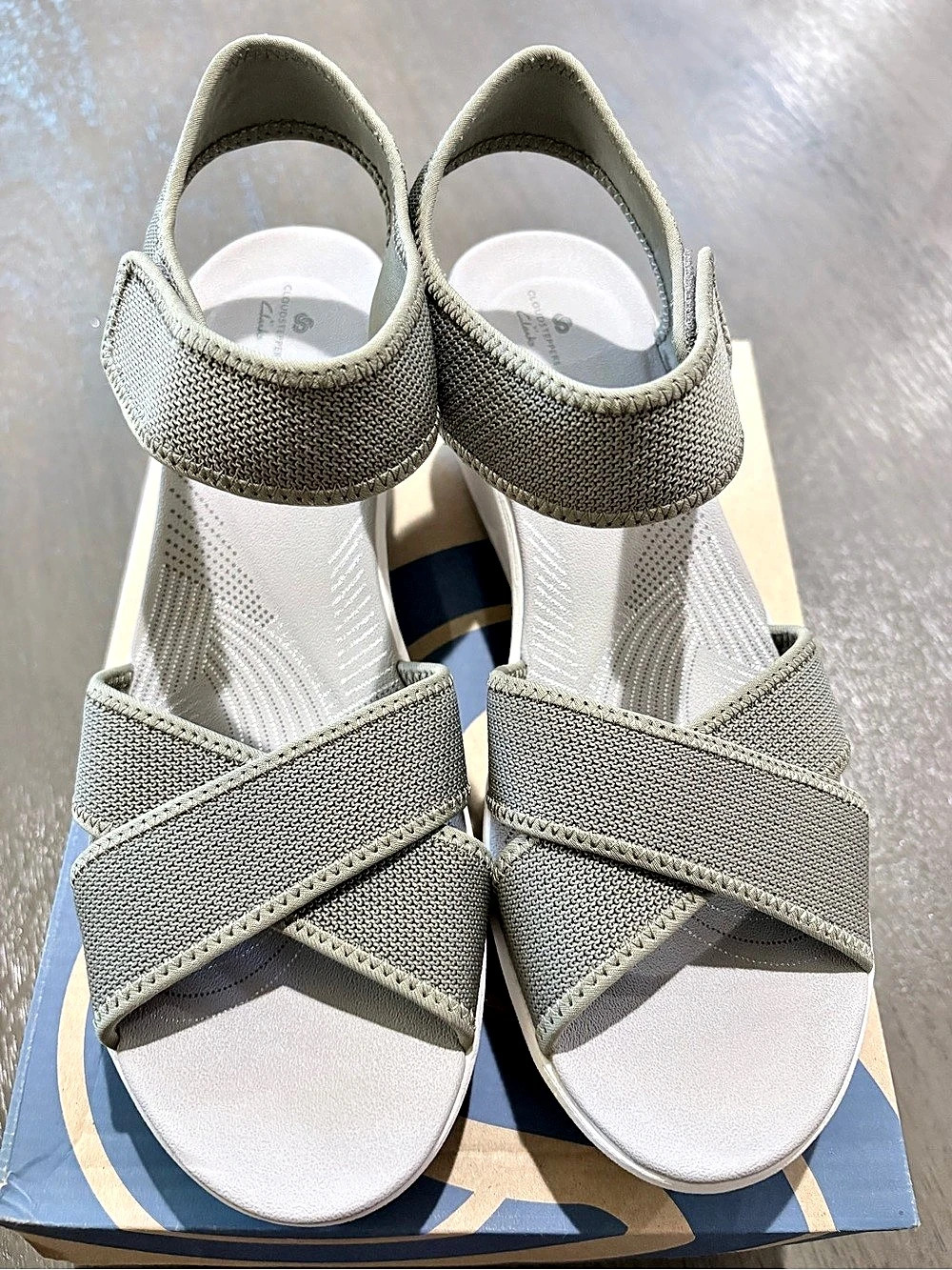 Skechers Women's Strappy Wedge Sandals Olive US 11 M Like New